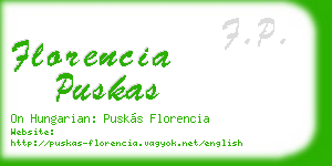 florencia puskas business card